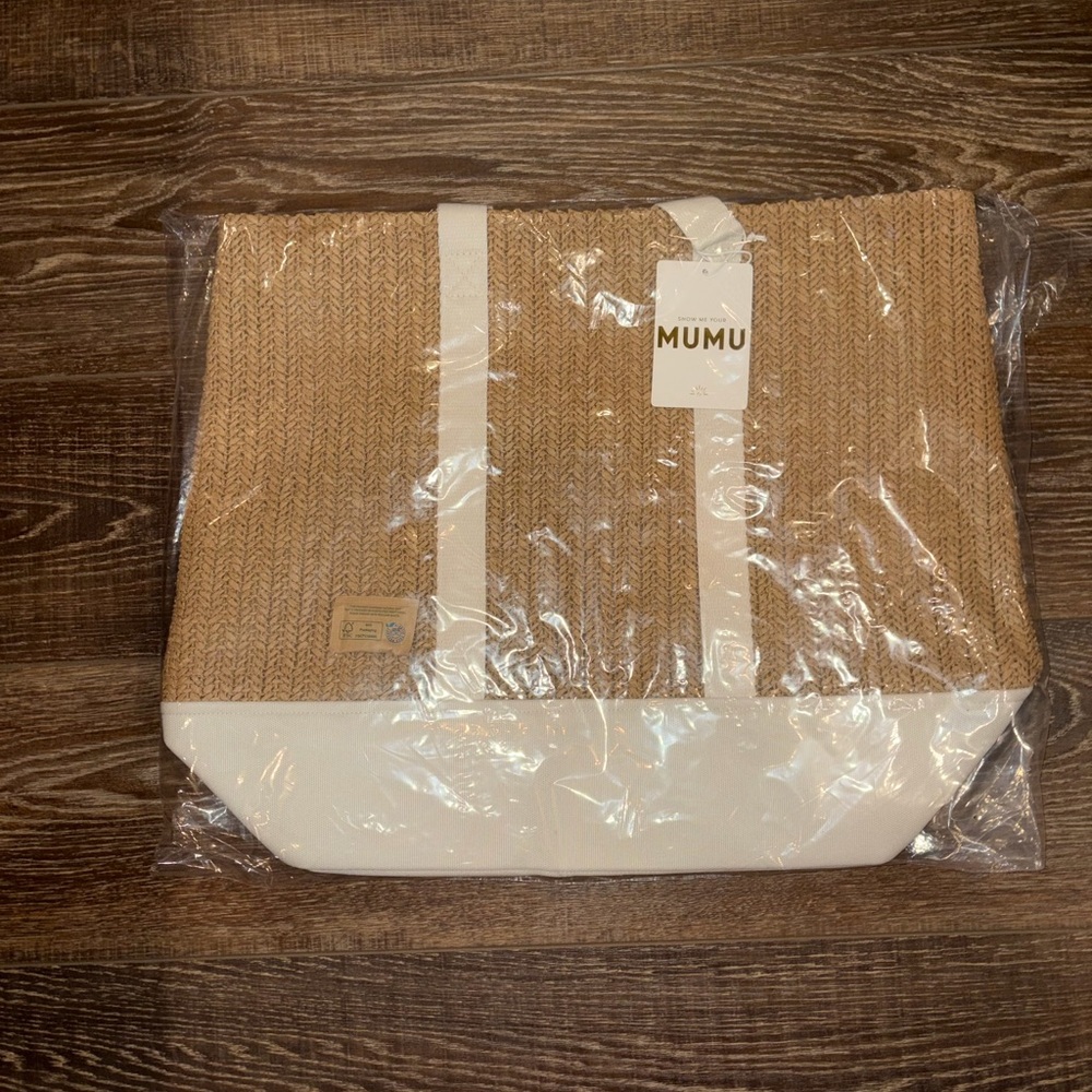 Show Me Your MuMu Tan and Cream Shoulder Bag